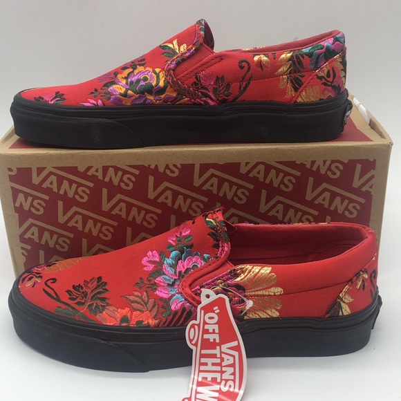 Vans Classic Slip-On Festival Satin Red/Black - Picture 12 of 16